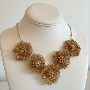 18K Gold-Plated Golden Nest Statement Necklace